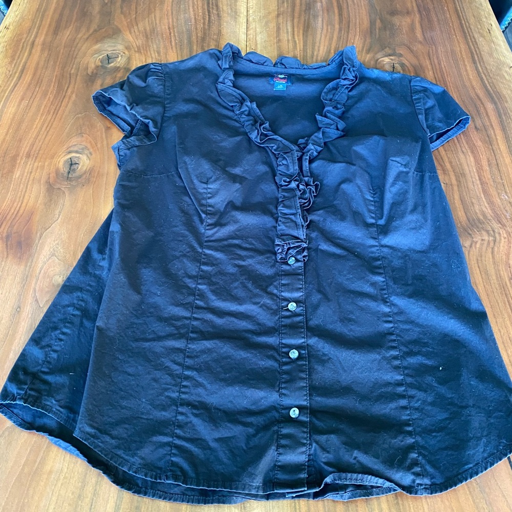 Tommy Hilfiger Button Up Black Shirt